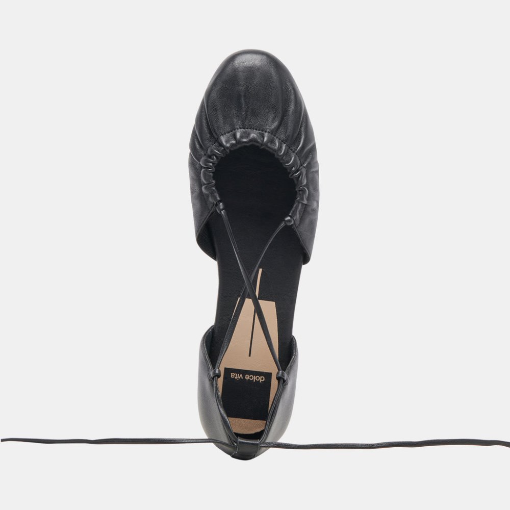 Dolce Vita Cancun Ballet Flats Black Leather