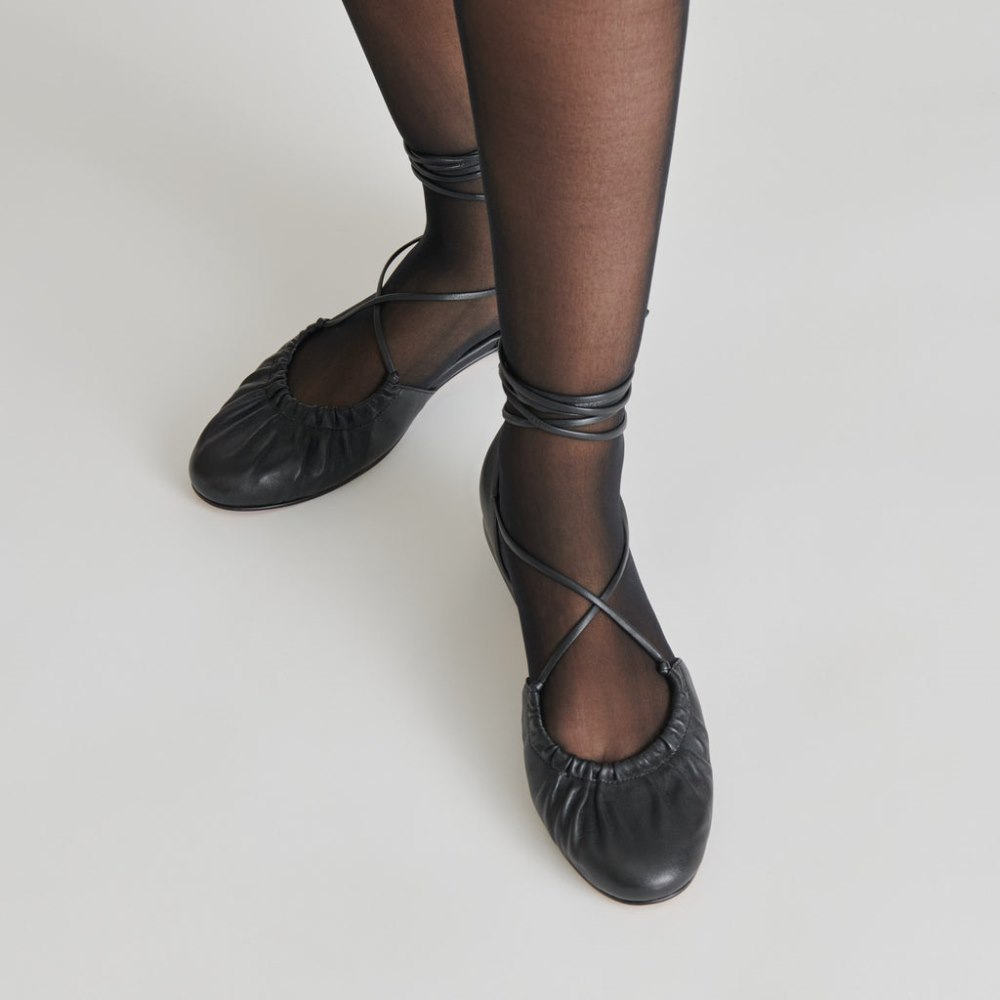 Dolce Vita Cancun Ballet Flats Black Leather