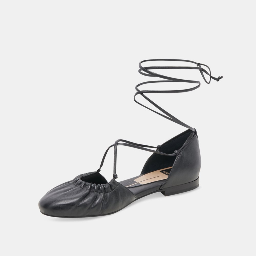 Dolce Vita Cancun Ballet Flats Black Leather