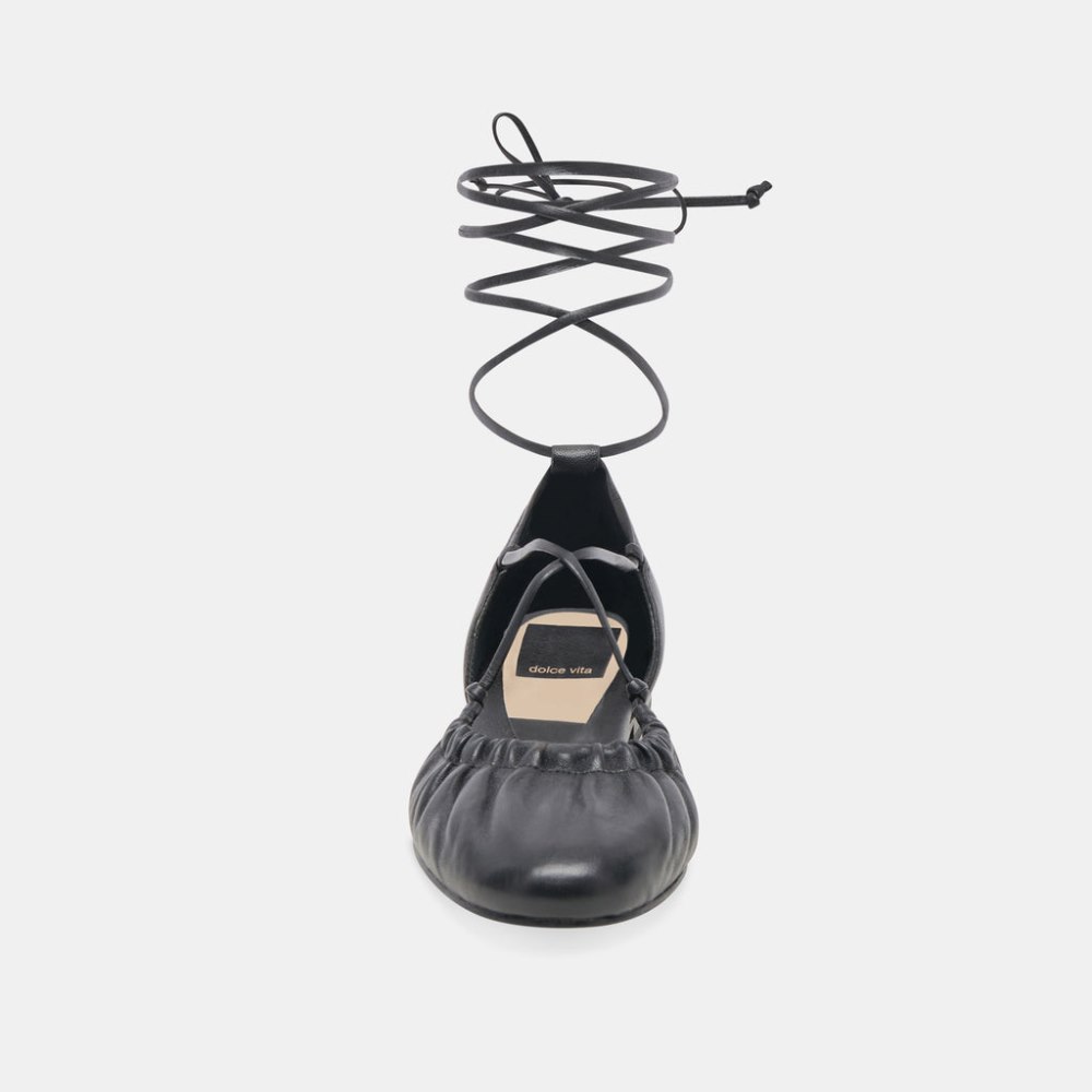 Dolce Vita Cancun Ballet Flats Black Leather