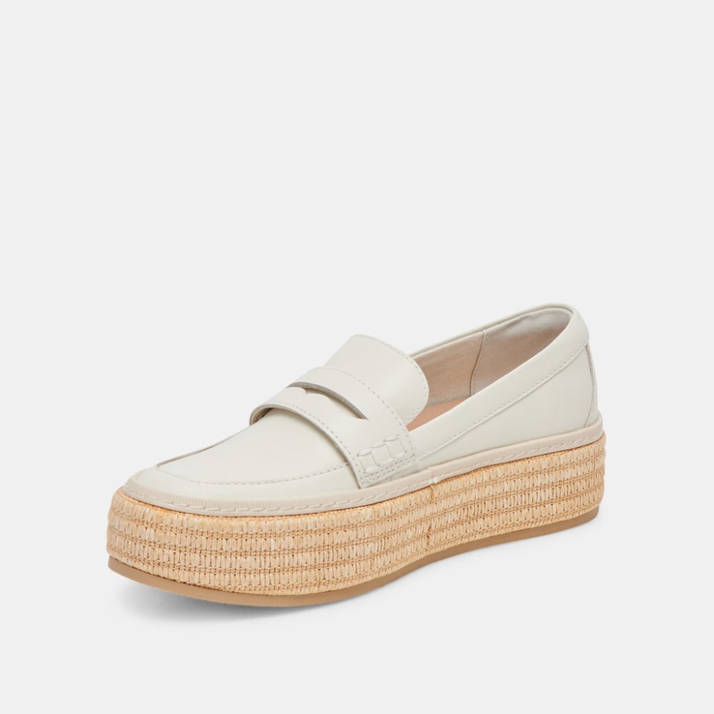 Dolce Vita Ranna Loafers Ivory Leather