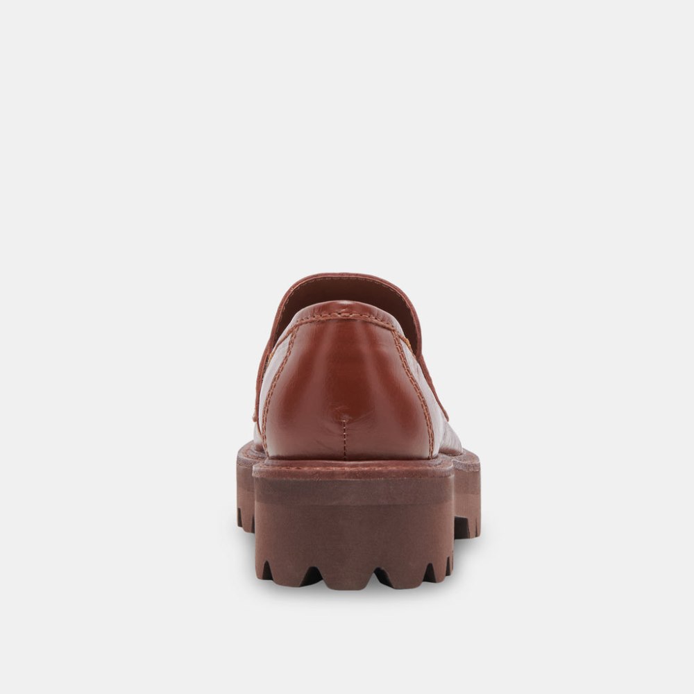 Dolce Vita Malila Loafers Brown Crinkle Patent