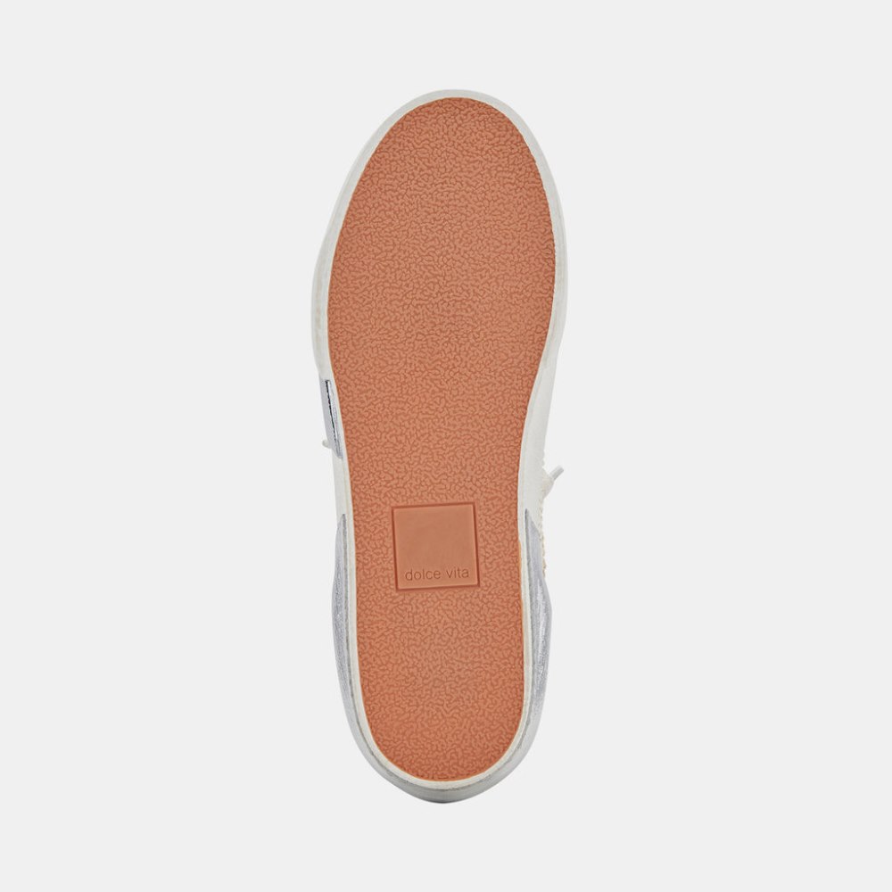 Dolce Vita Zina Sneakers Off White Embossed Leather