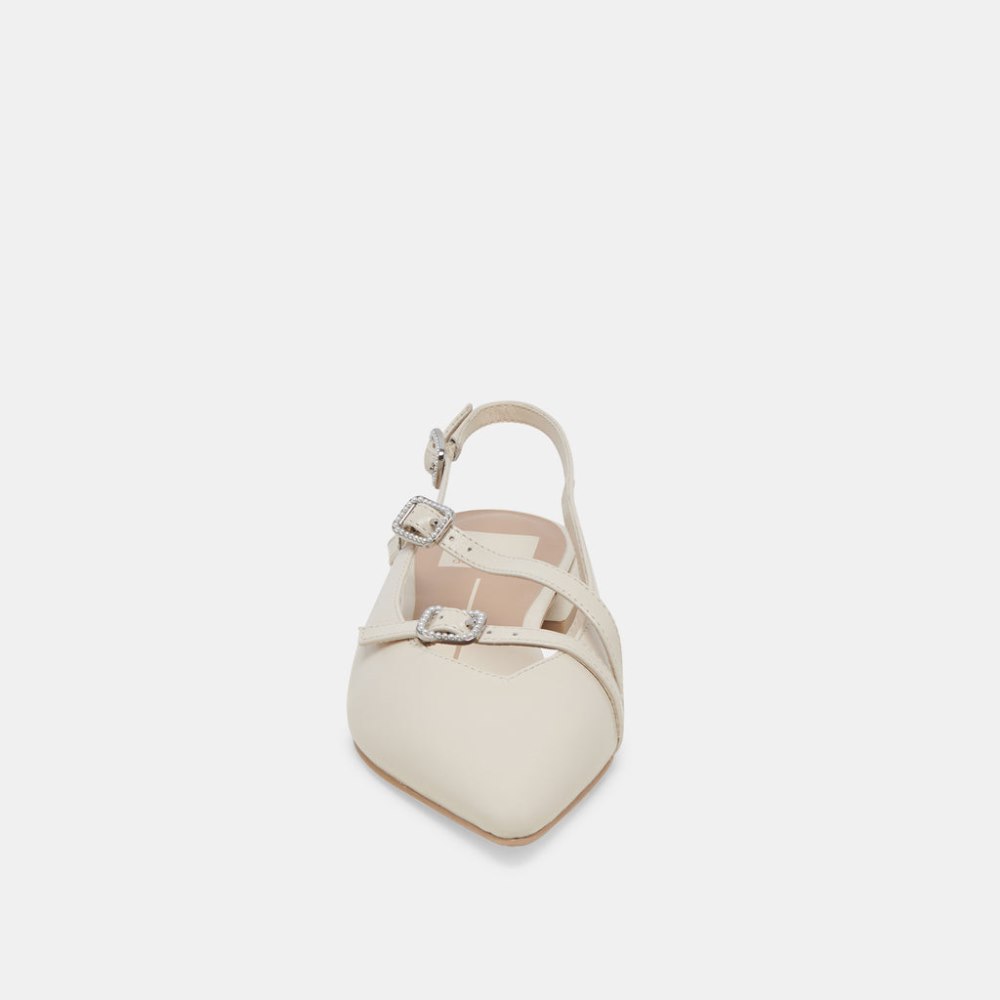 Dolce Vita Pamla Pearl Flats Ivory Crinkle Patent