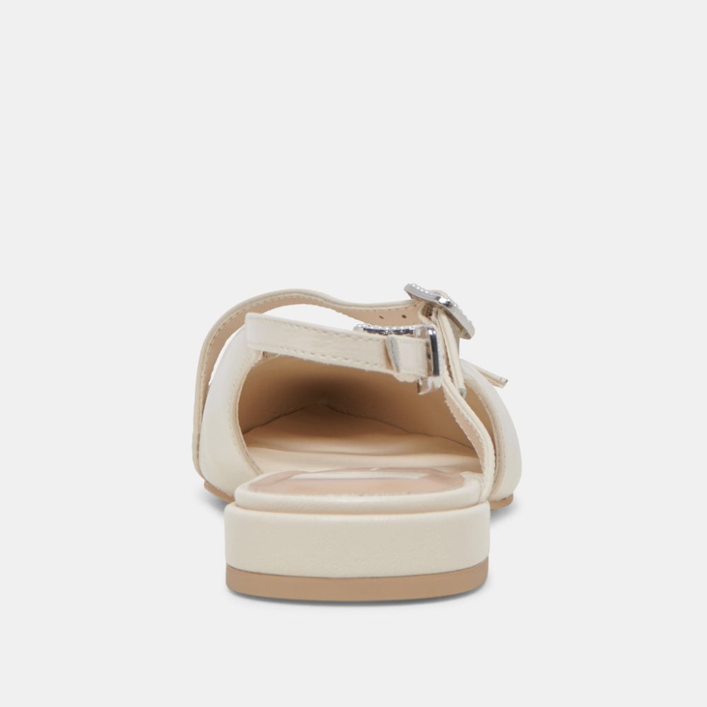 Dolce Vita Pamla Pearl Flats Ivory Crinkle Patent