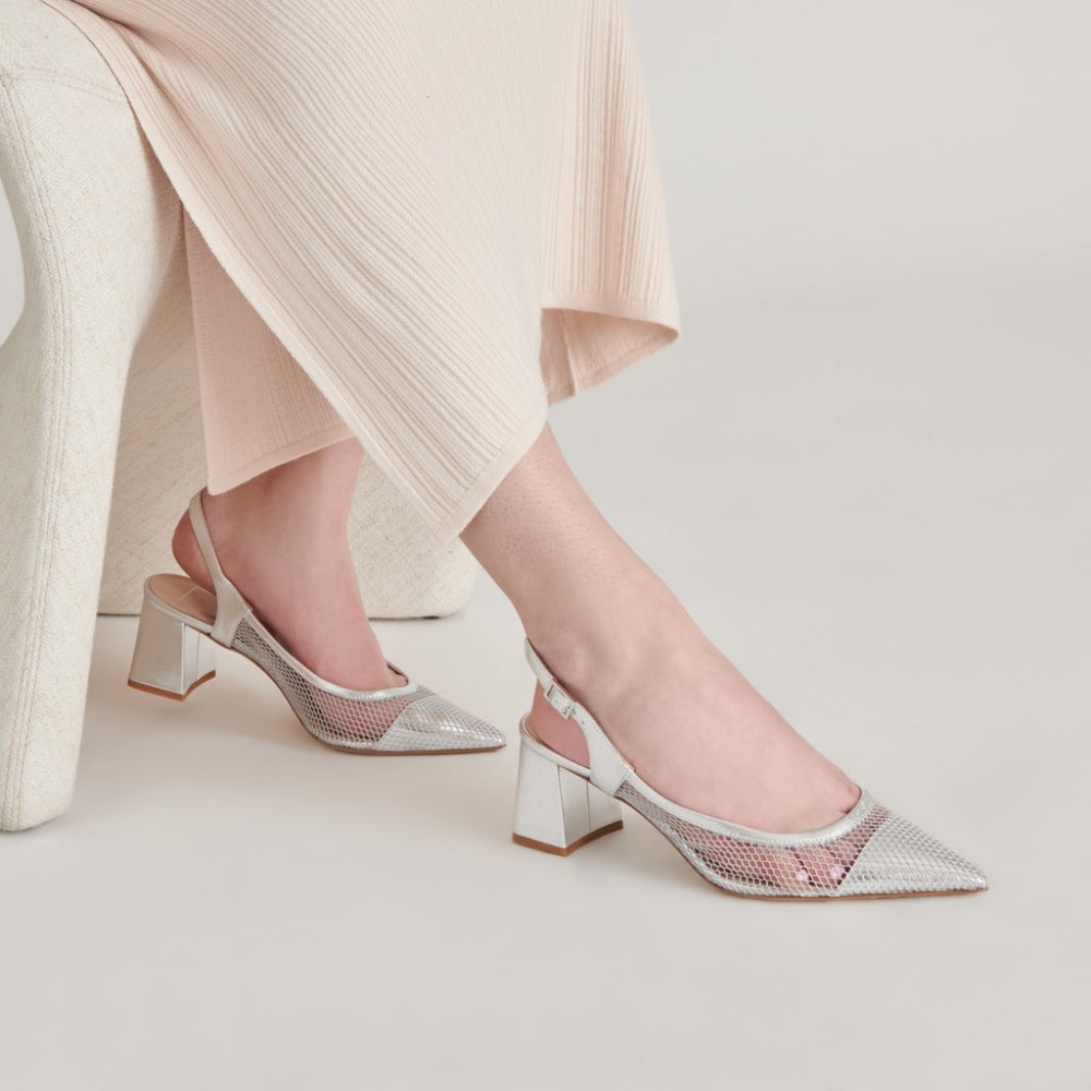 Dolce Vita Blondi Heels Silver Mesh