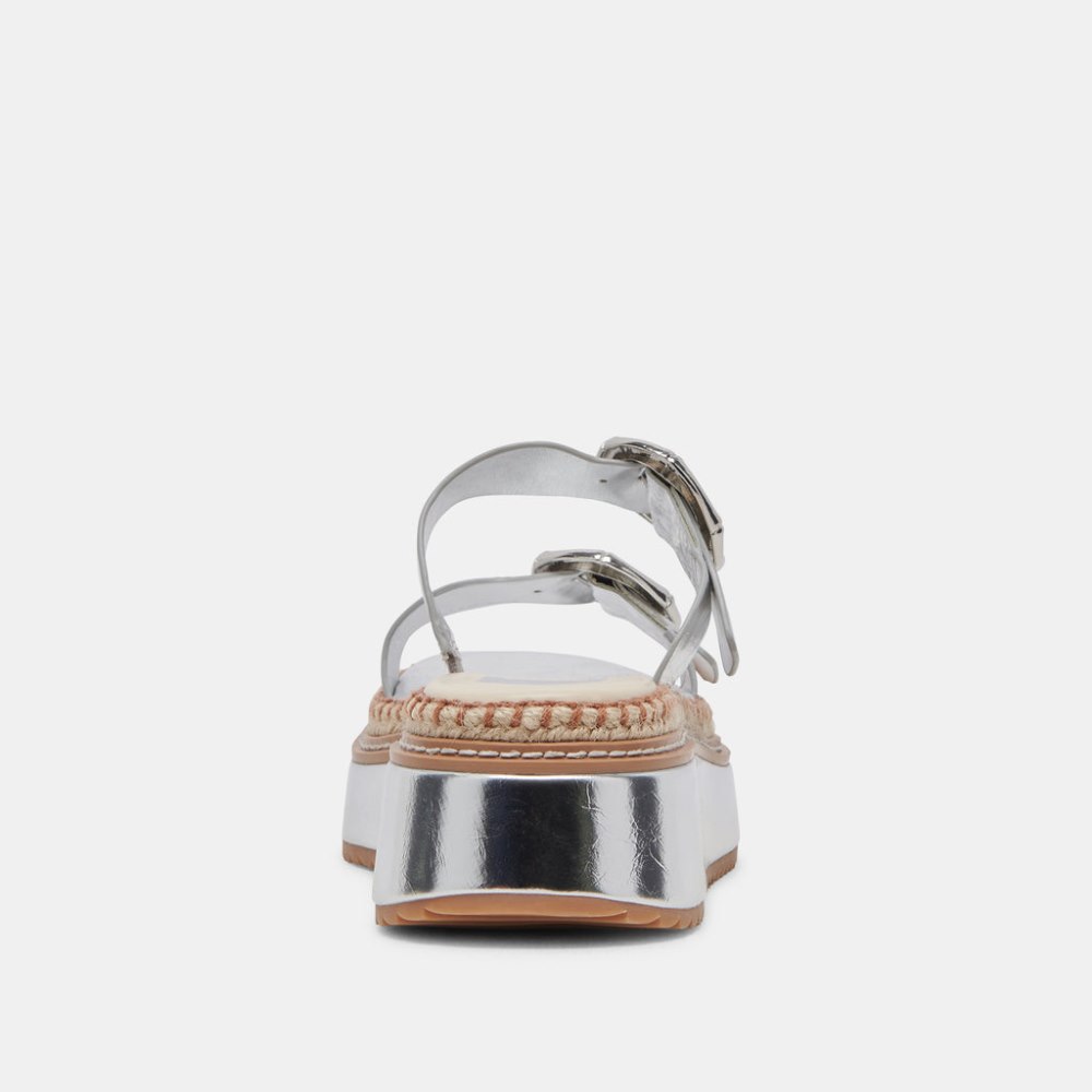Dolce Vita Rysha Sandals Silver Crinkle Patent