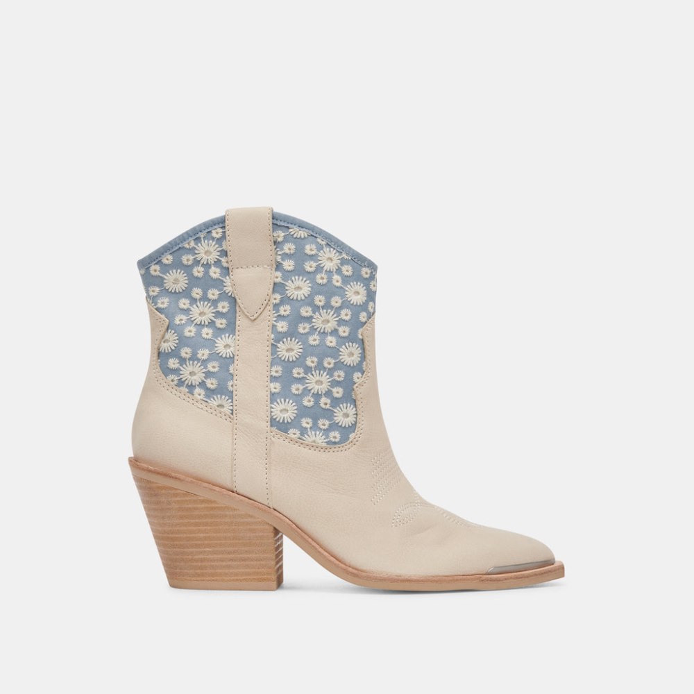 Dolce Vita Nashe Booties Blue Floral Nubuck