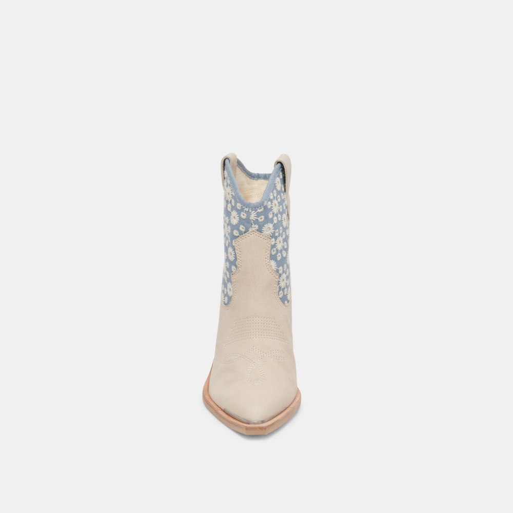 Dolce Vita Nashe Booties Blue Floral Nubuck