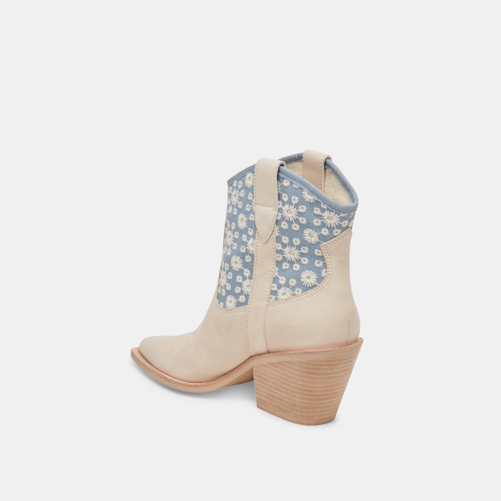 Dolce Vita Nashe Booties Blue Floral Nubuck