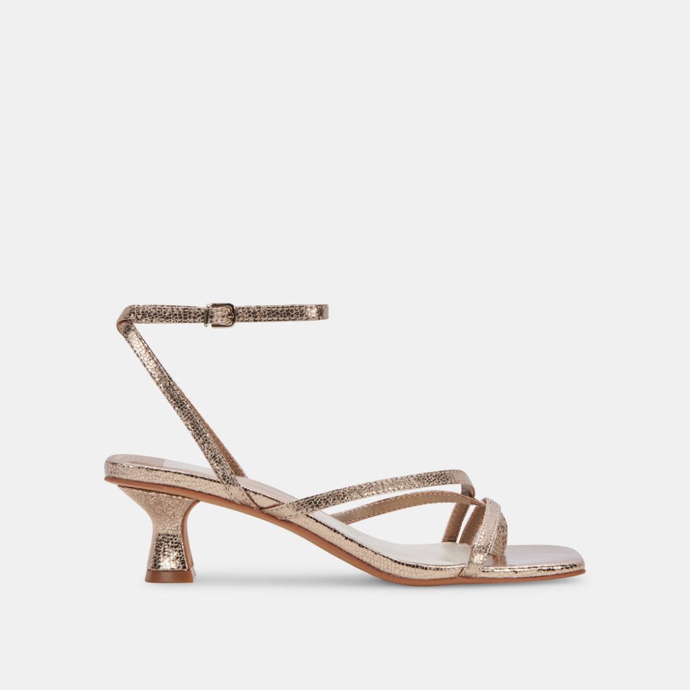 Dolce Vita Baylor Heels Dark Gold Crackled Stella