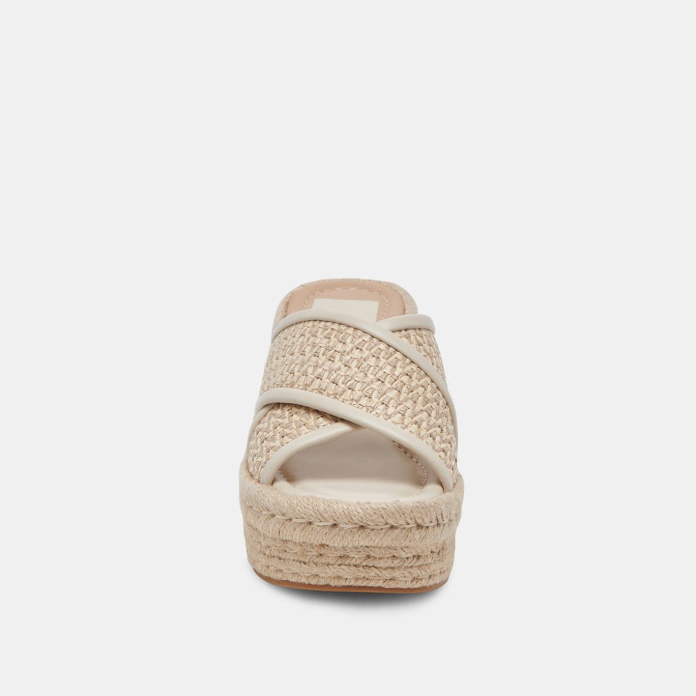 Dolce Vita Eldora Heels Natural White Raffia