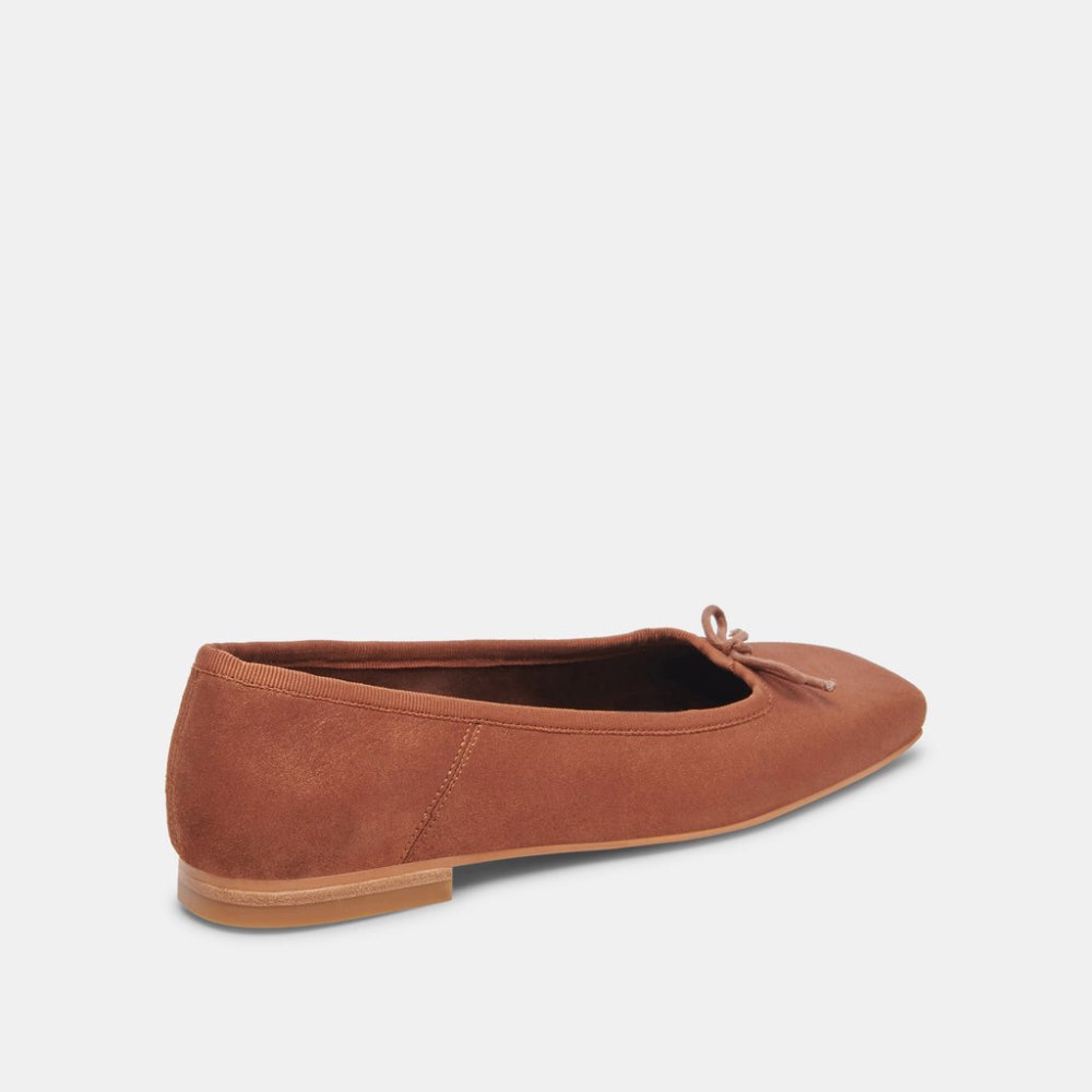 Dolce Vita Anisa Wide Ballet Flats Copper Metallic Suede