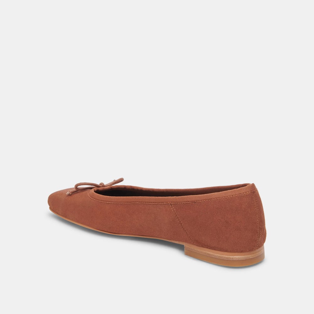 Dolce Vita Anisa Wide Ballet Flats Copper Metallic Suede