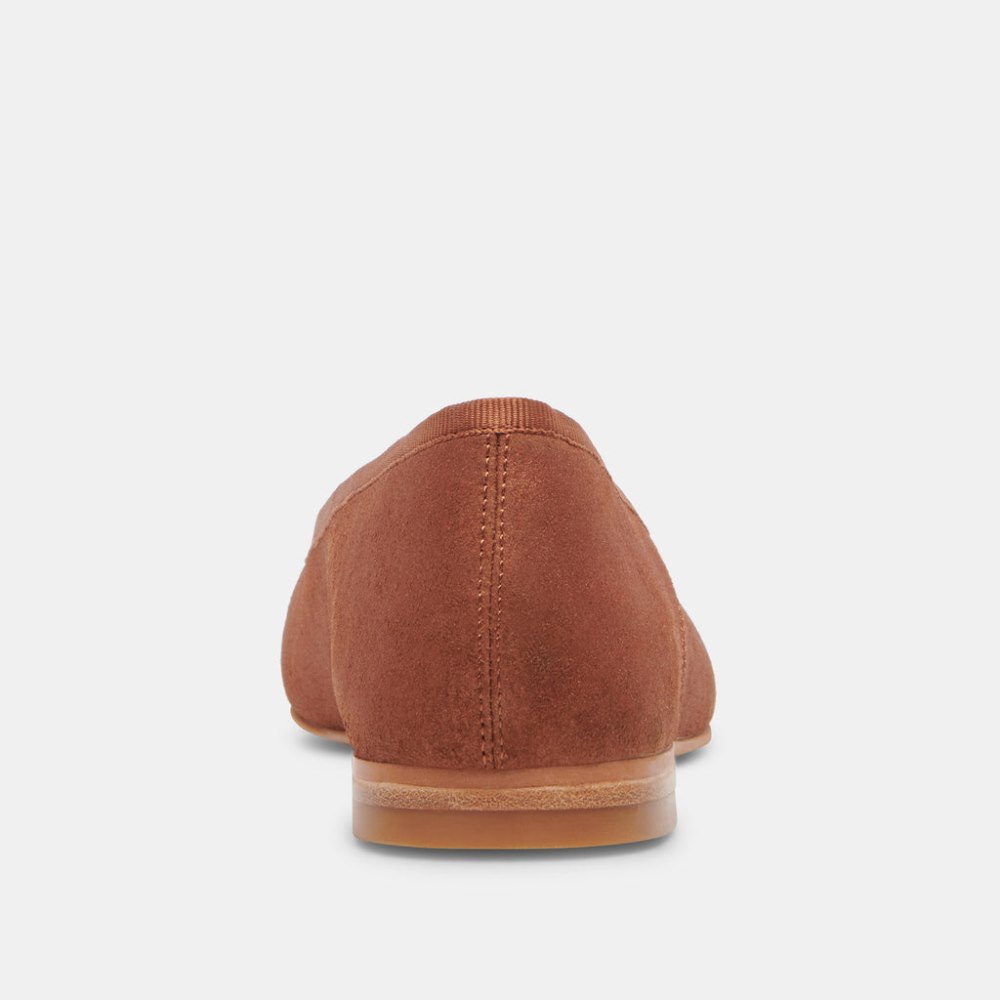 Dolce Vita Anisa Wide Ballet Flats Copper Metallic Suede