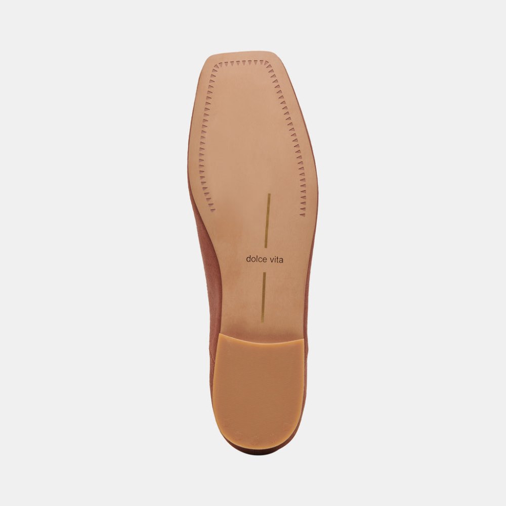 Dolce Vita Anisa Wide Ballet Flats Copper Metallic Suede
