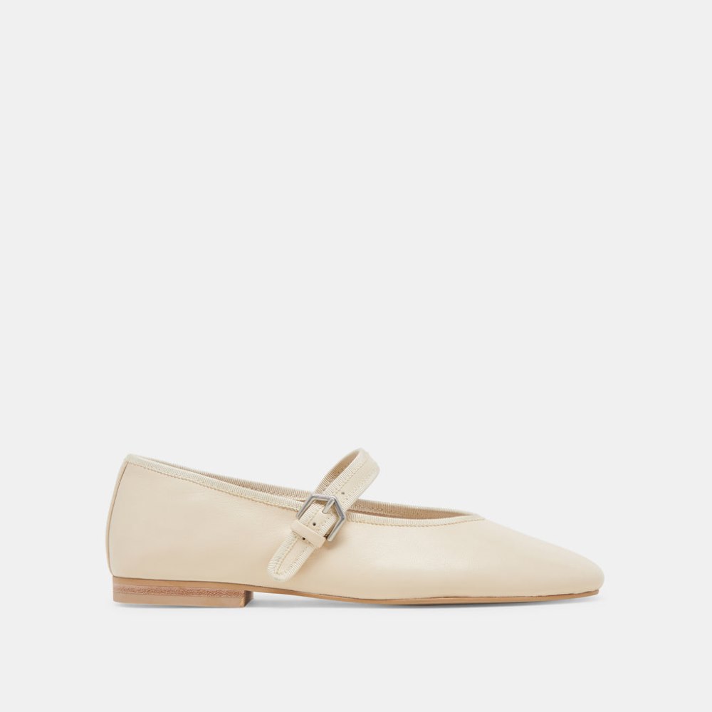 Dolce Vita Roslyn Ballet Flats Creme Leather