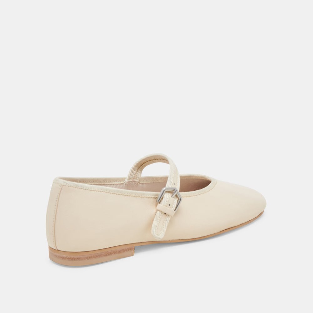Dolce Vita Roslyn Ballet Flats Creme Leather
