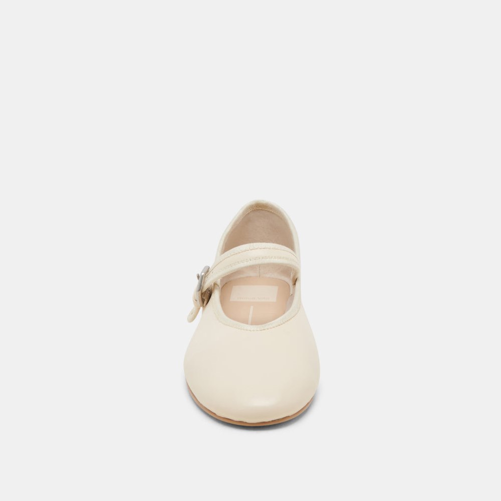 Dolce Vita Roslyn Ballet Flats Creme Leather