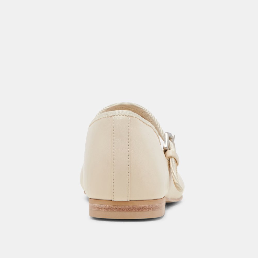 Dolce Vita Roslyn Ballet Flats Creme Leather