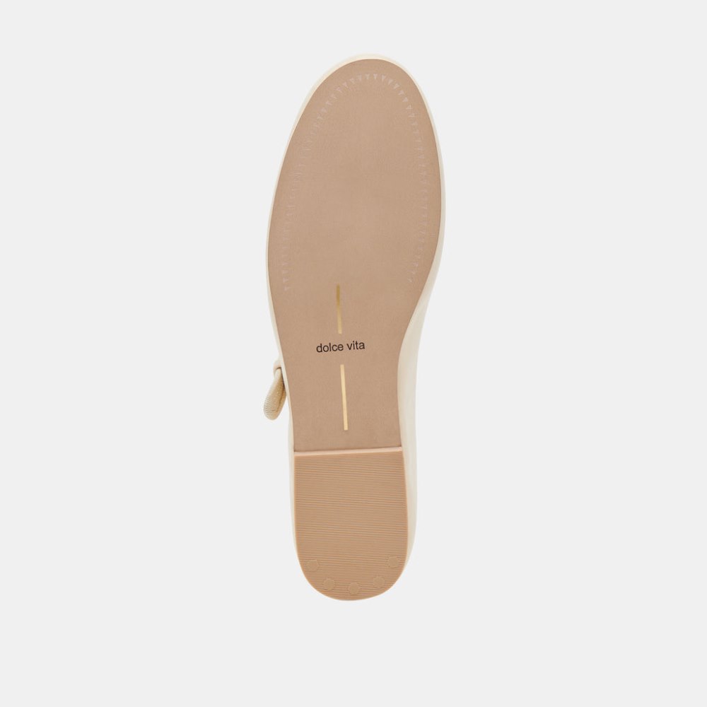 Dolce Vita Roslyn Ballet Flats Creme Leather