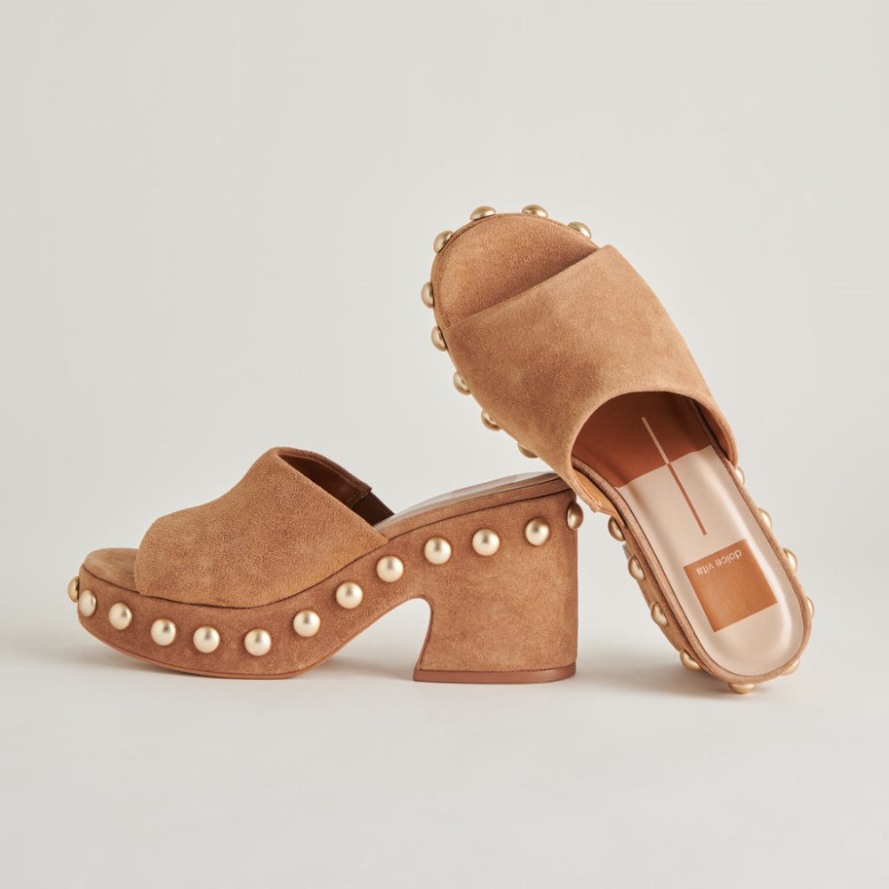 Dolce Vita Glori Heels Pecan Suede