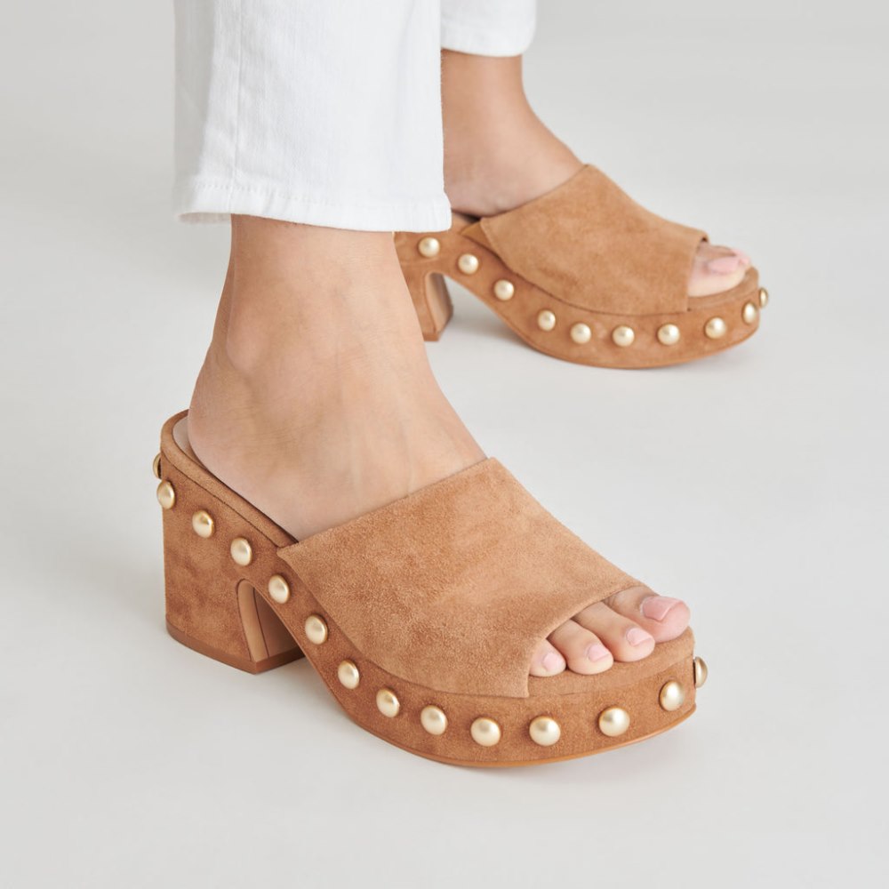 Dolce Vita Glori Heels Pecan Suede