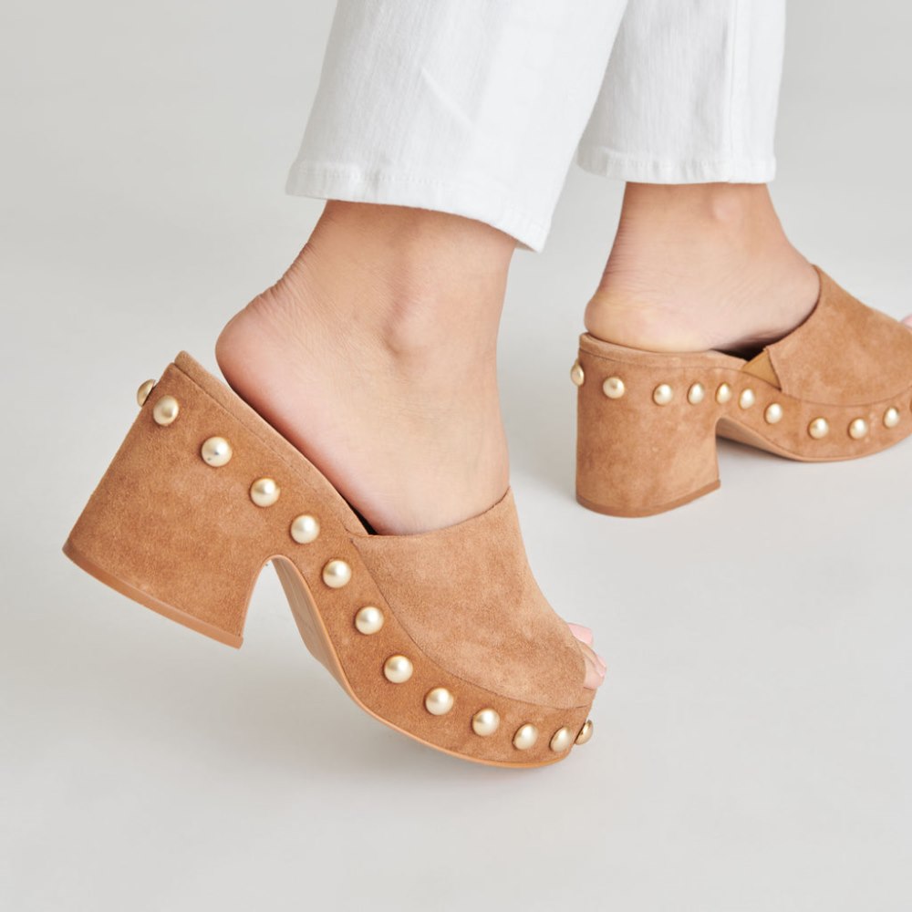Dolce Vita Glori Heels Pecan Suede