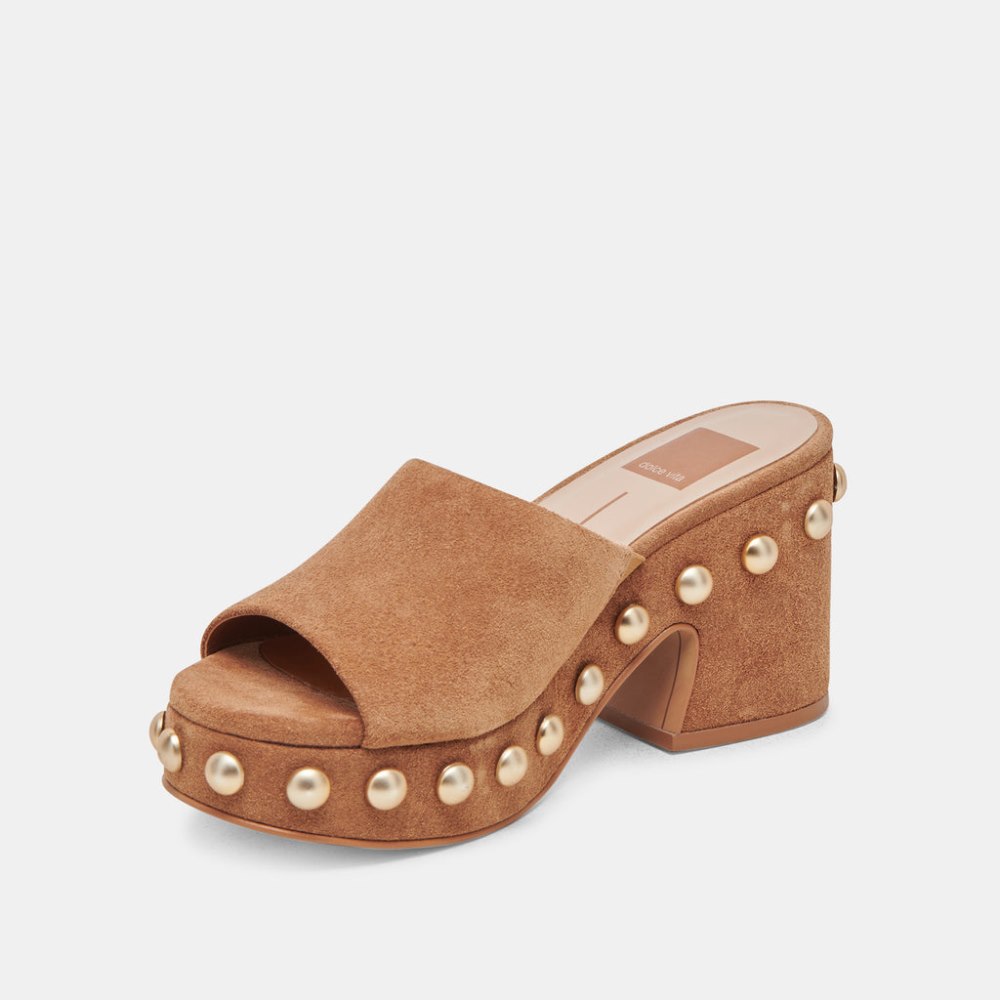 Dolce Vita Glori Heels Pecan Suede