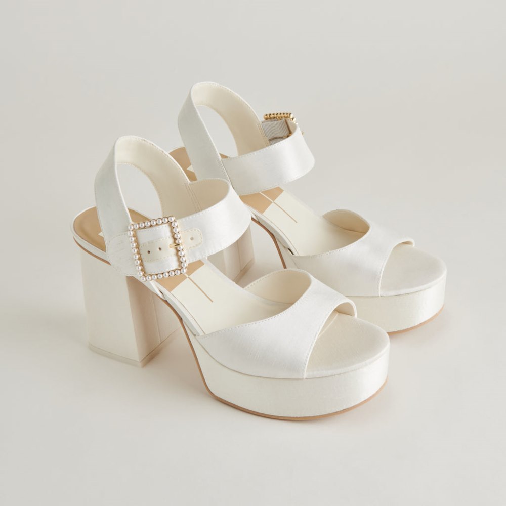 Dolce Vita Bobby Pearl Heels White Pearls