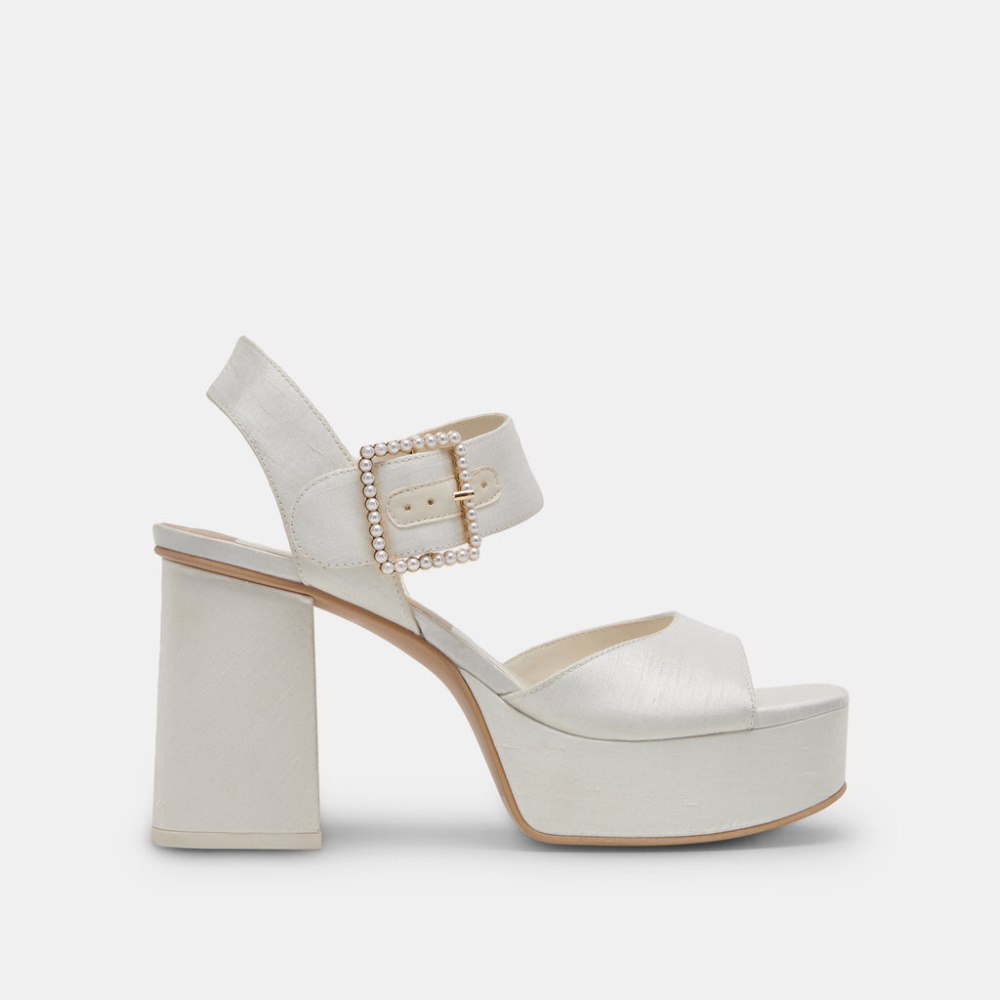 Dolce Vita Bobby Pearl Heels White Pearls