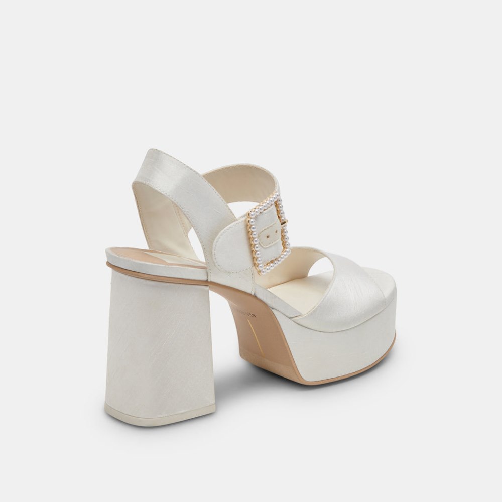 Dolce Vita Bobby Pearl Heels White Pearls