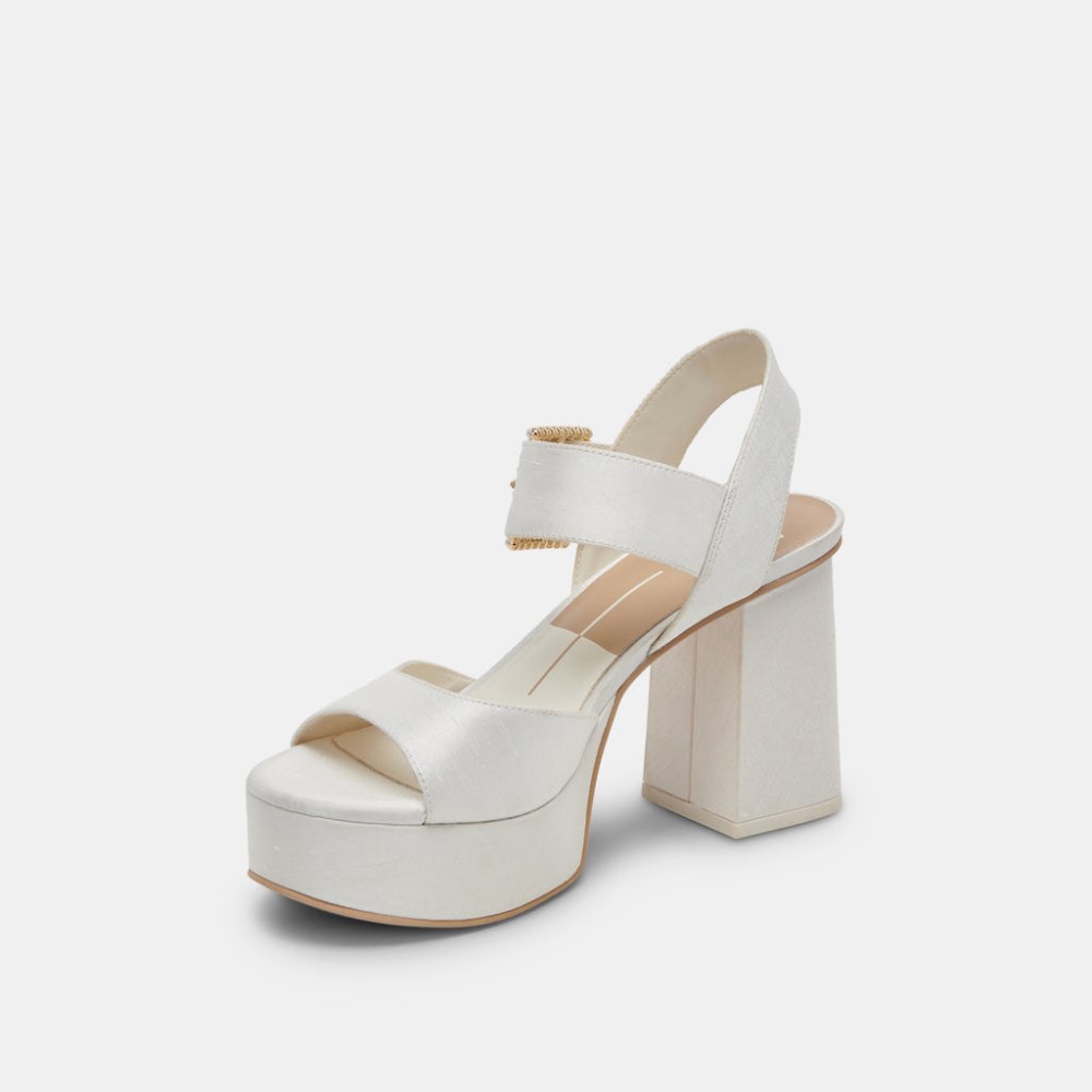 Dolce Vita Bobby Pearl Heels White Pearls