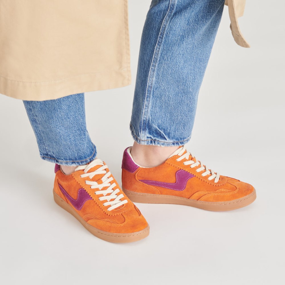 Dolce Vita Notice Sneakers Orange Multi Suede
