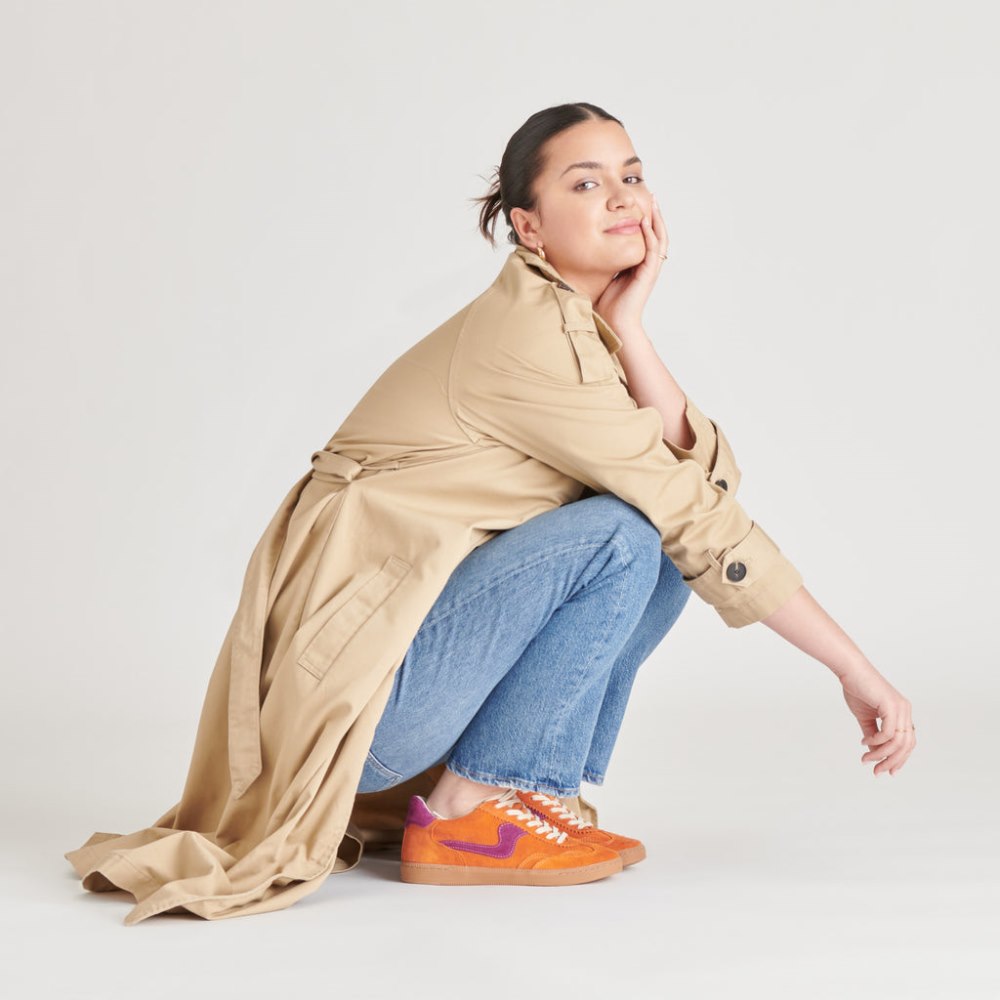 Dolce Vita Notice Sneakers Orange Multi Suede