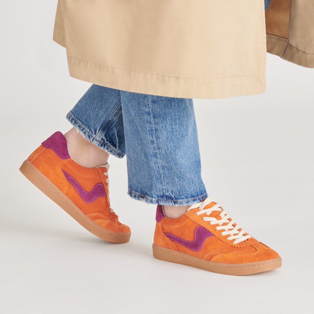 Dolce Vita Notice Sneakers Orange Multi Suede