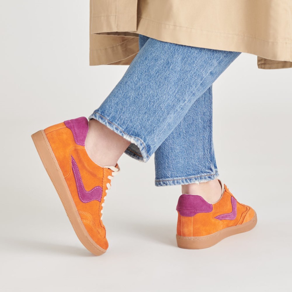 Dolce Vita Notice Sneakers Orange Multi Suede