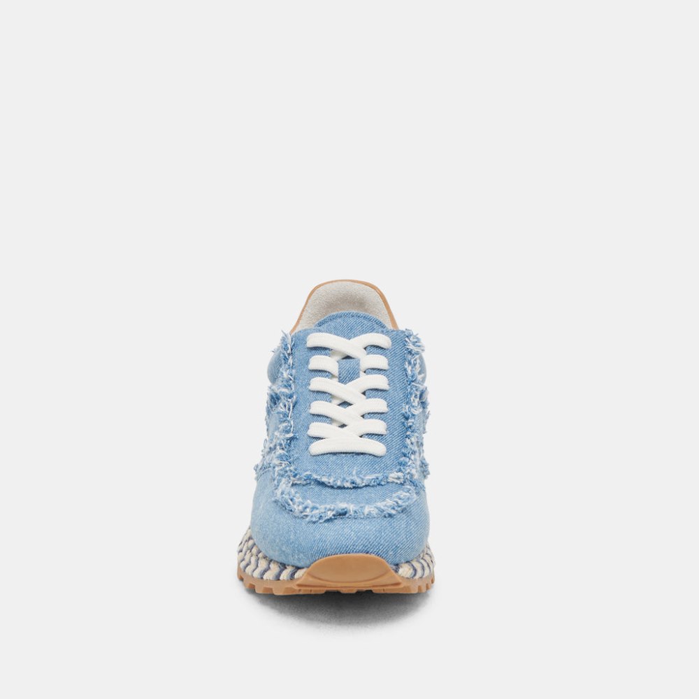 Dolce Vita Ayita Fray Sneakers Blue Denim