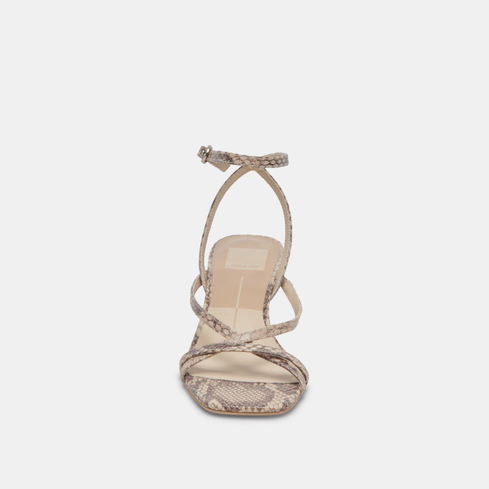 Dolce Vita Zamal Heels Sand Snake Embossed