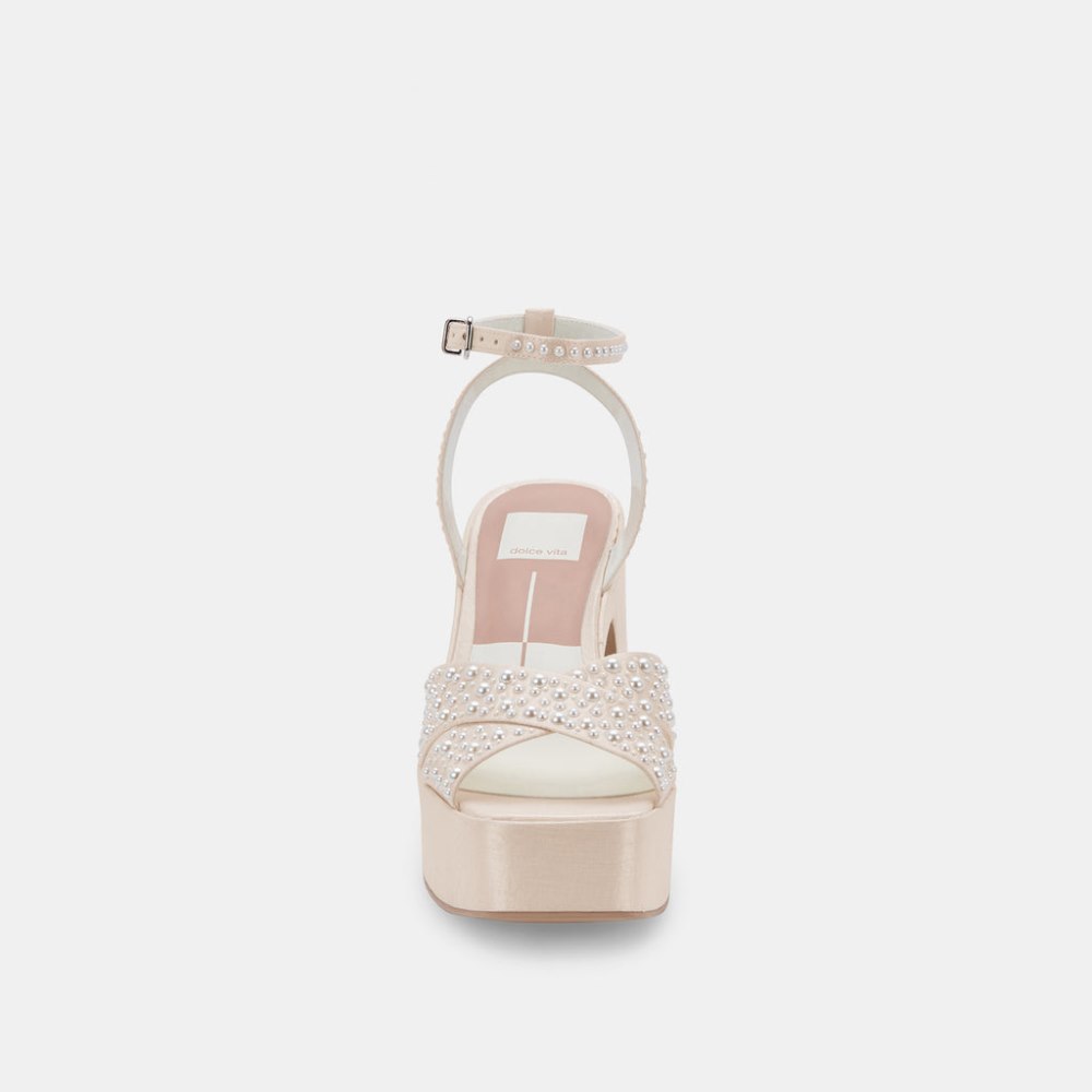 Dolce Vita Wessi Pearl Heels Vanilla Pearls