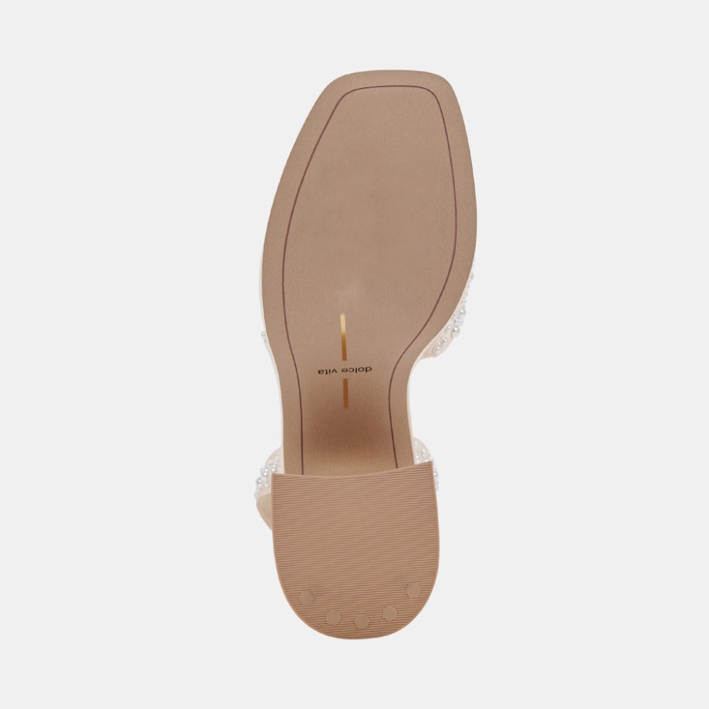 Dolce Vita Wessi Pearl Heels Vanilla Pearls