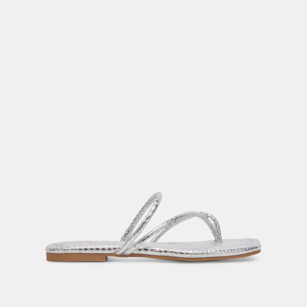 Dolce Vita Leanna Sandals Silver Embossed Stella