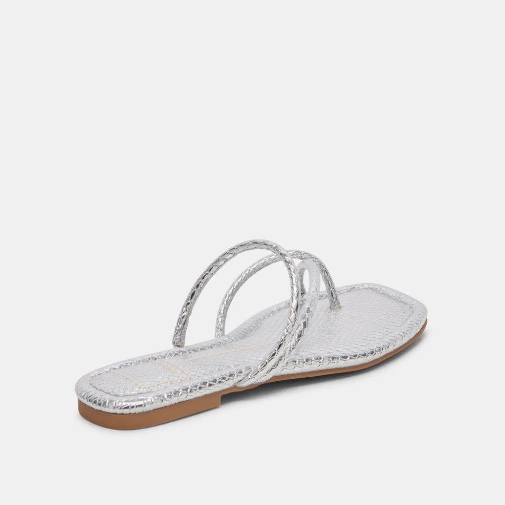 Dolce Vita Leanna Sandals Silver Embossed Stella