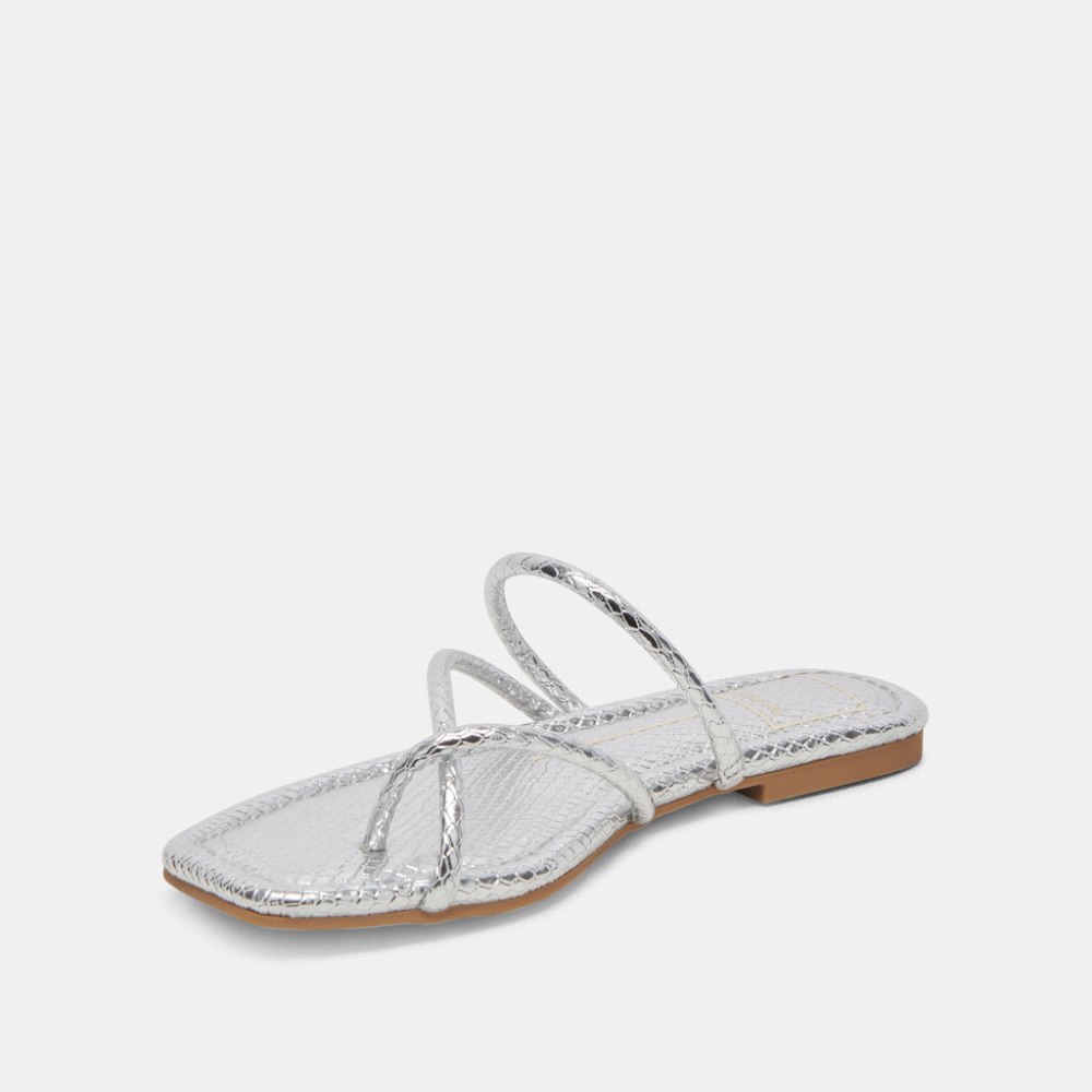 Dolce Vita Leanna Sandals Silver Embossed Stella