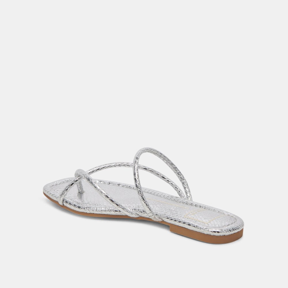 Dolce Vita Leanna Sandals Silver Embossed Stella