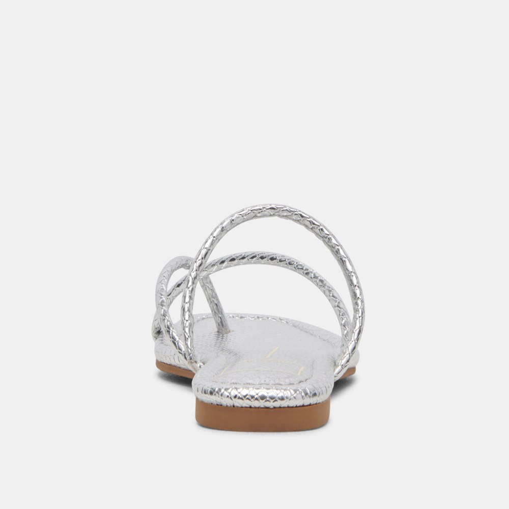 Dolce Vita Leanna Sandals Silver Embossed Stella
