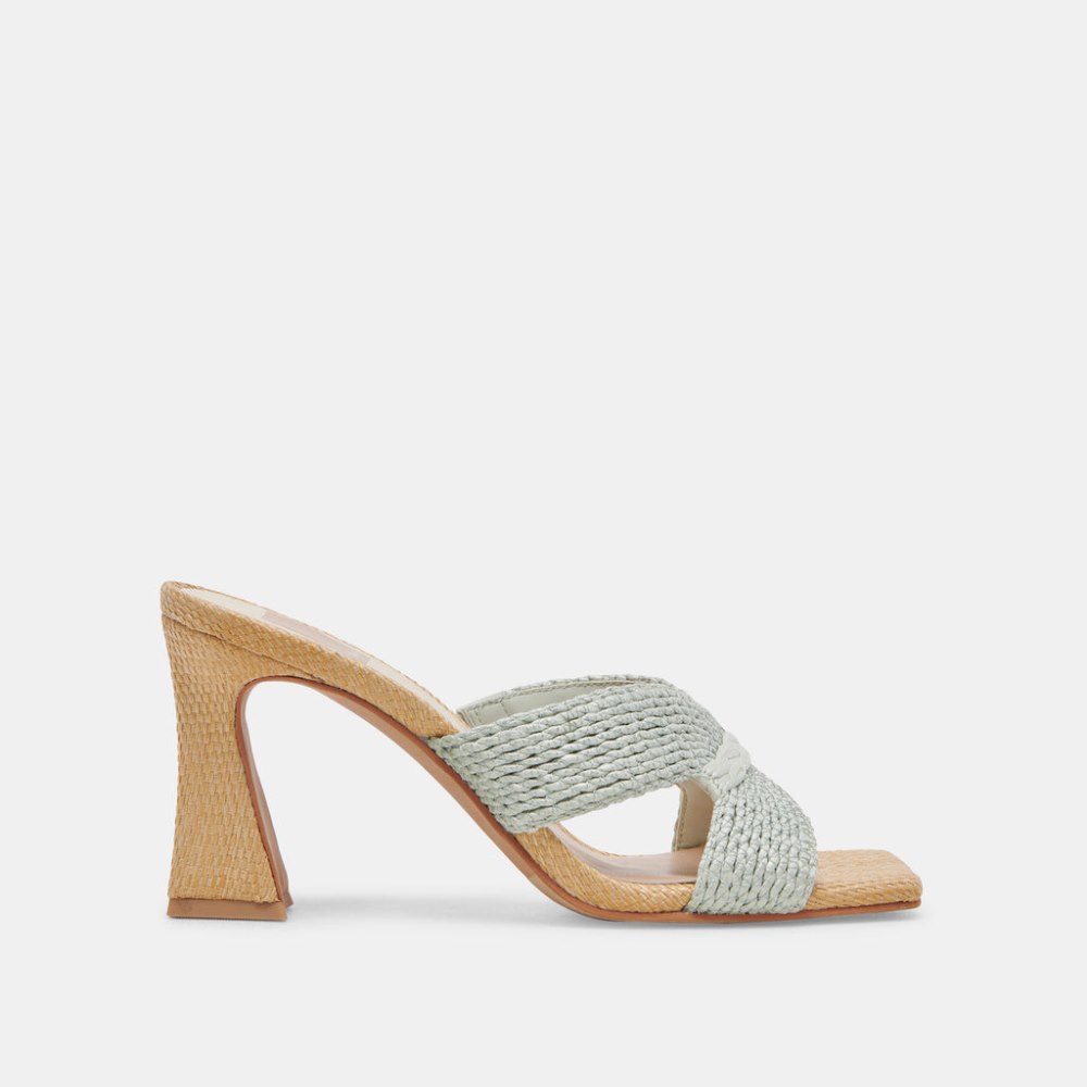 Dolce Vita Nitro Heels Mint Raffia