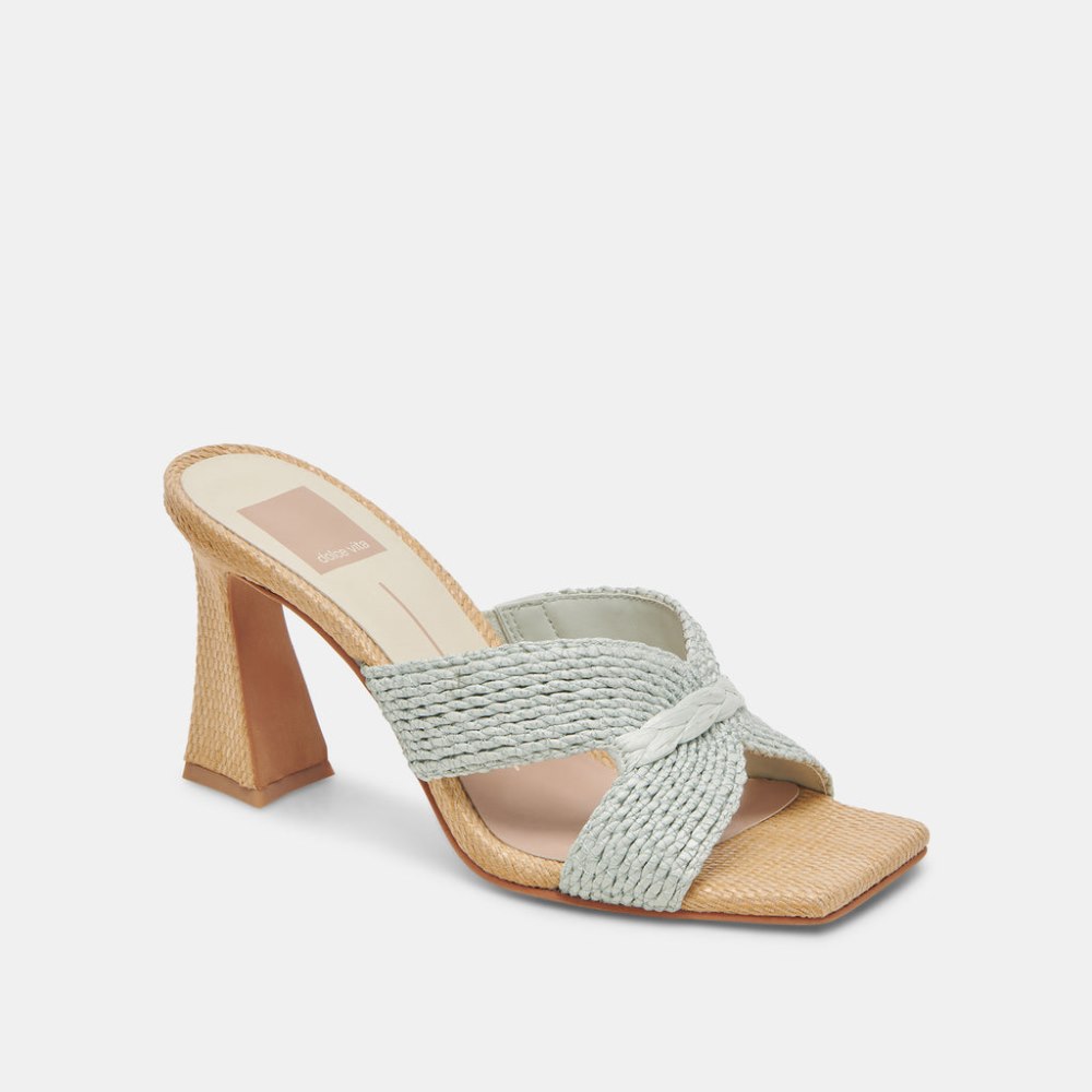 Dolce Vita Nitro Heels Mint Raffia