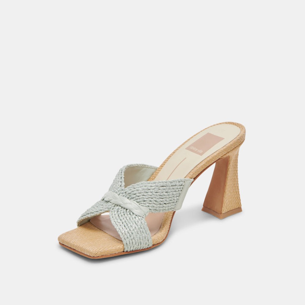 Dolce Vita Nitro Heels Mint Raffia