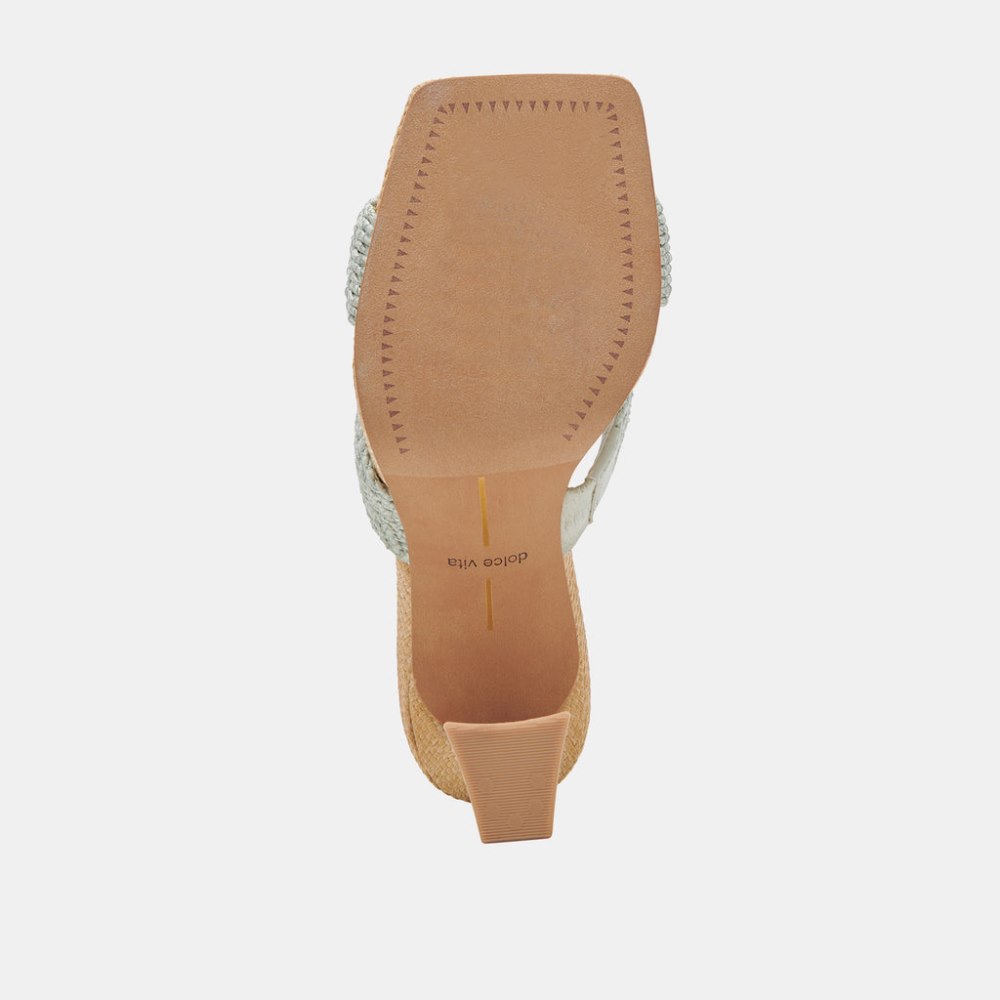 Dolce Vita Nitro Heels Mint Raffia